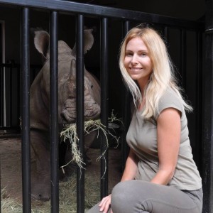 Anneka Svenska and Rhino Orphan South Africa      